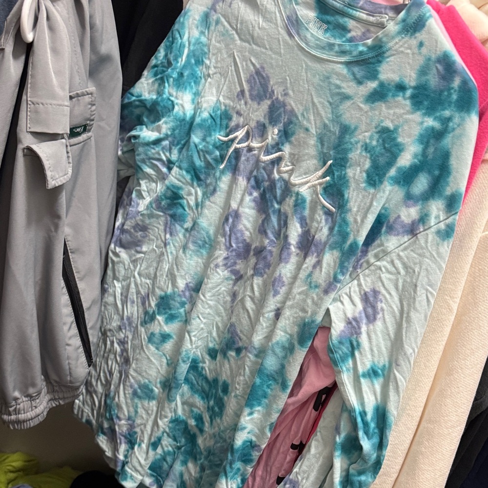 Victoria's Secret Tie-Dye Long Sleeve Top - Blue and Purple
